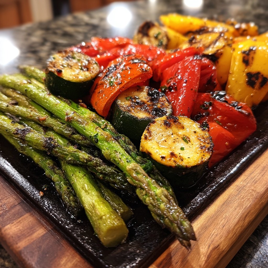 Healthy Lemon Herb Grilled Veggies