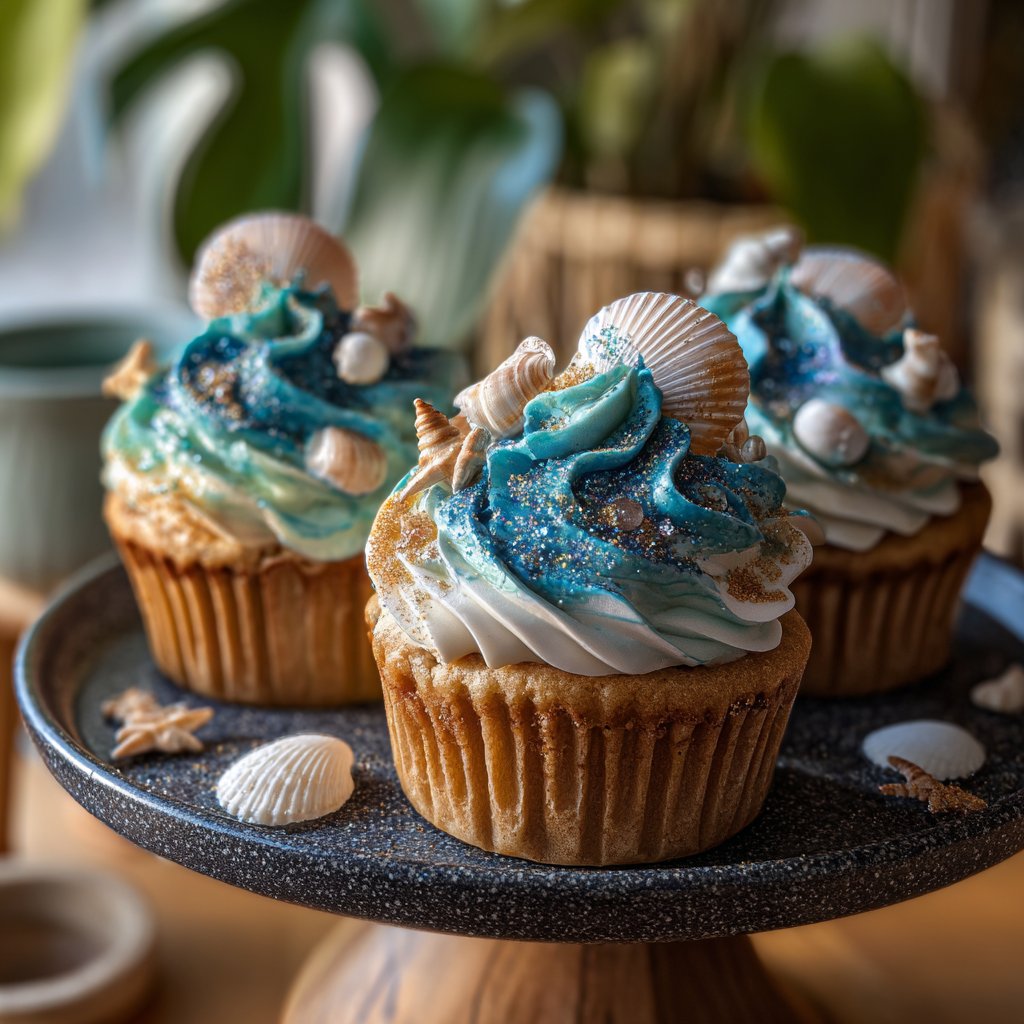 Charming Ocean Wave Cupcakes