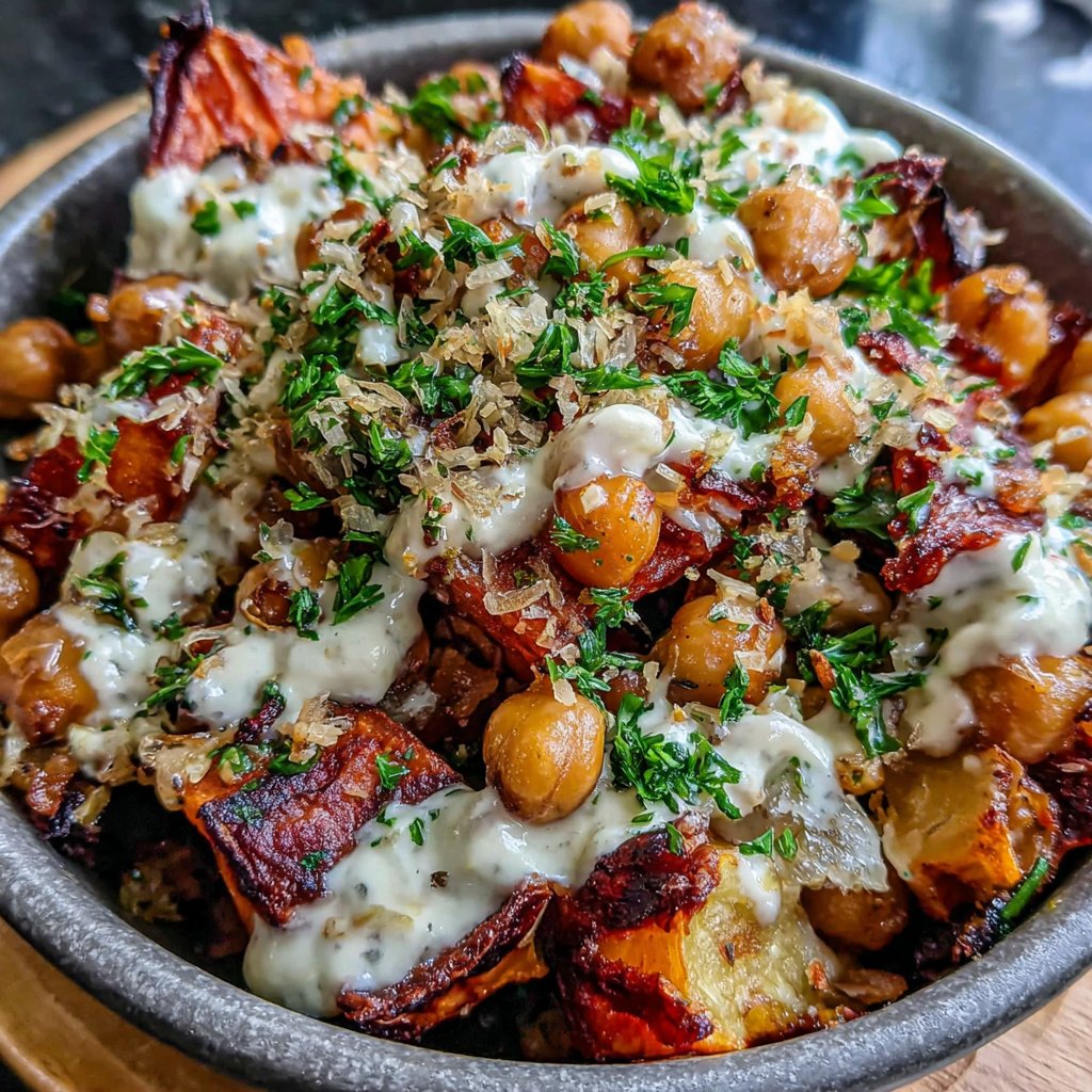 Roasted Sweet Potato and Chickpea Bowls