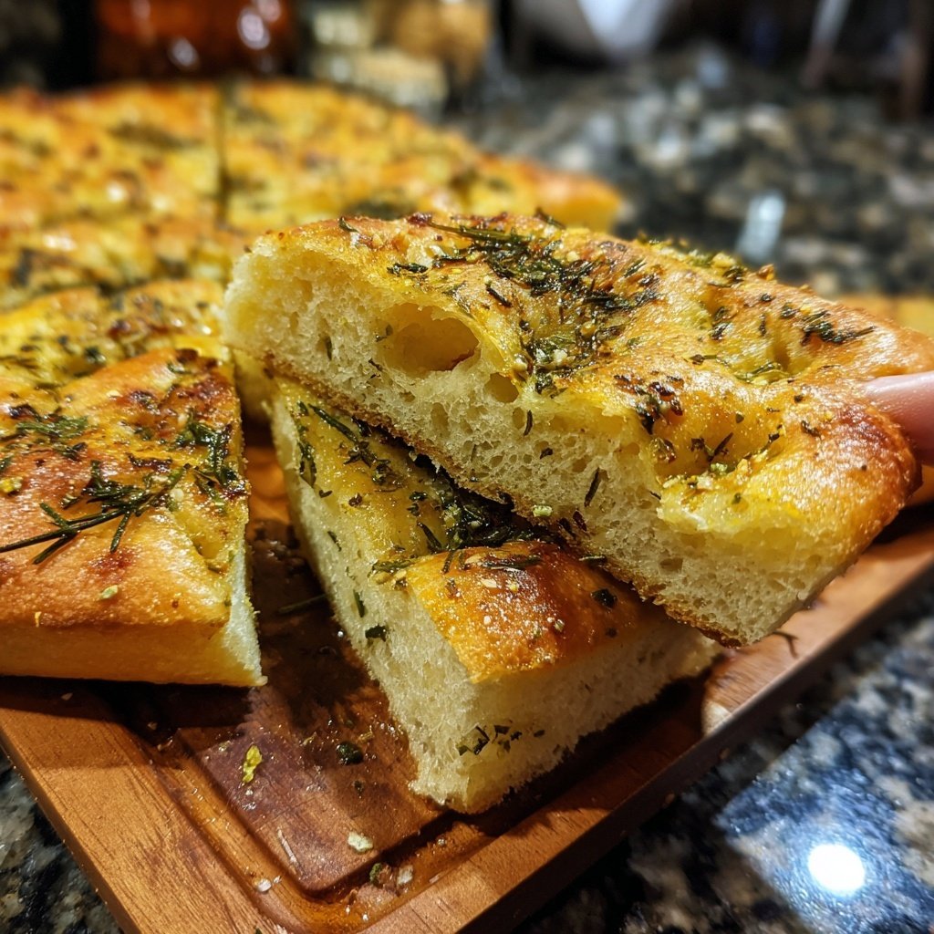 Roasted Garlic and Herb Focaccia