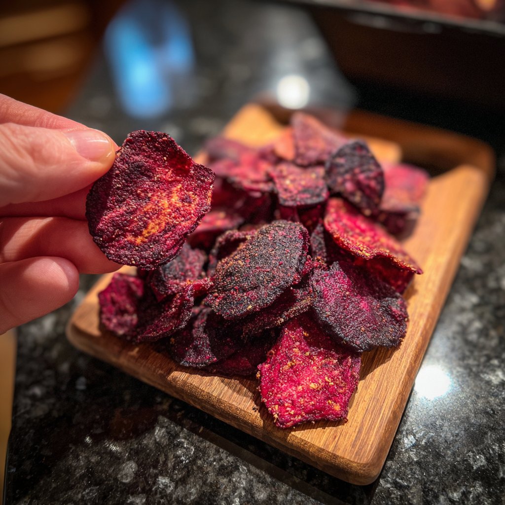 Homemade Beetroot Chips Surprise
