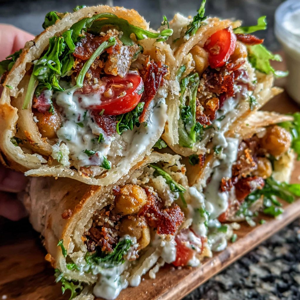 Crispy Chickpea Lunch Wraps